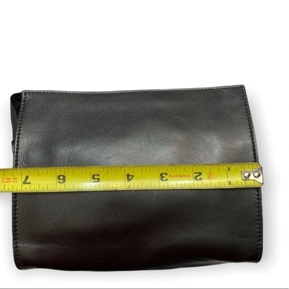 Ghurka black leather vintage cosmetic case